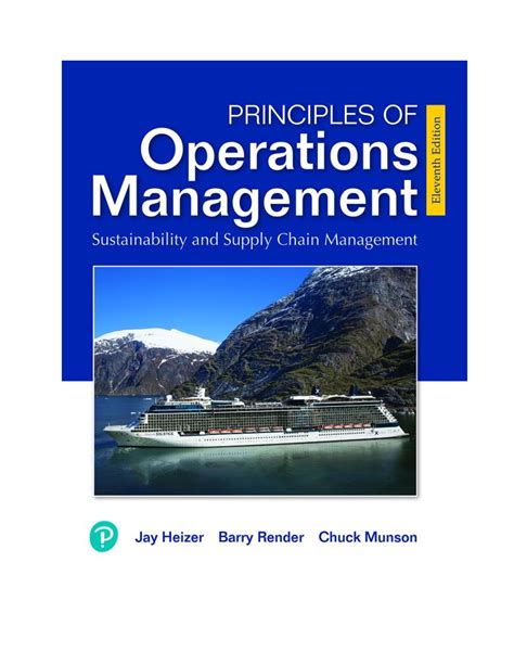 Business Resources edition for SFSU, 11th edition). . Operations management heizer 11th edition pdf